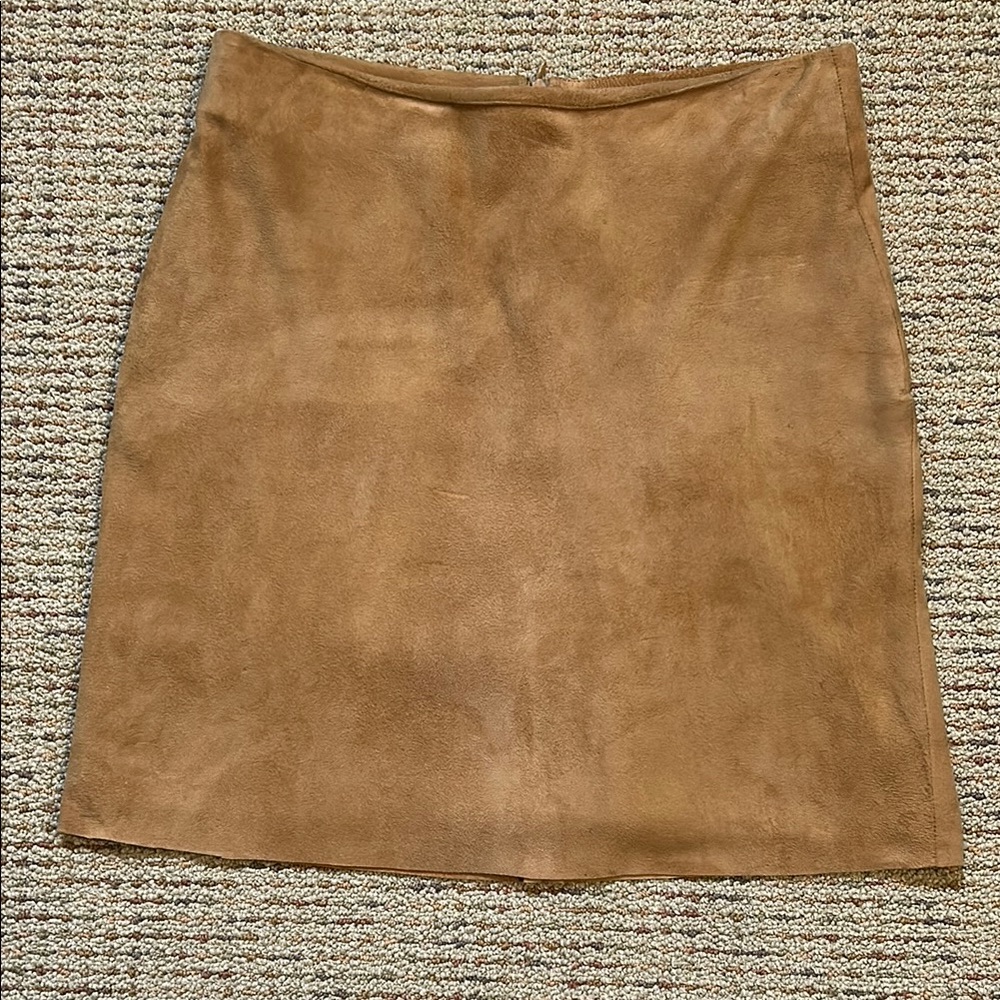 Intermix Vintage Tan Suede Skirt sz 6